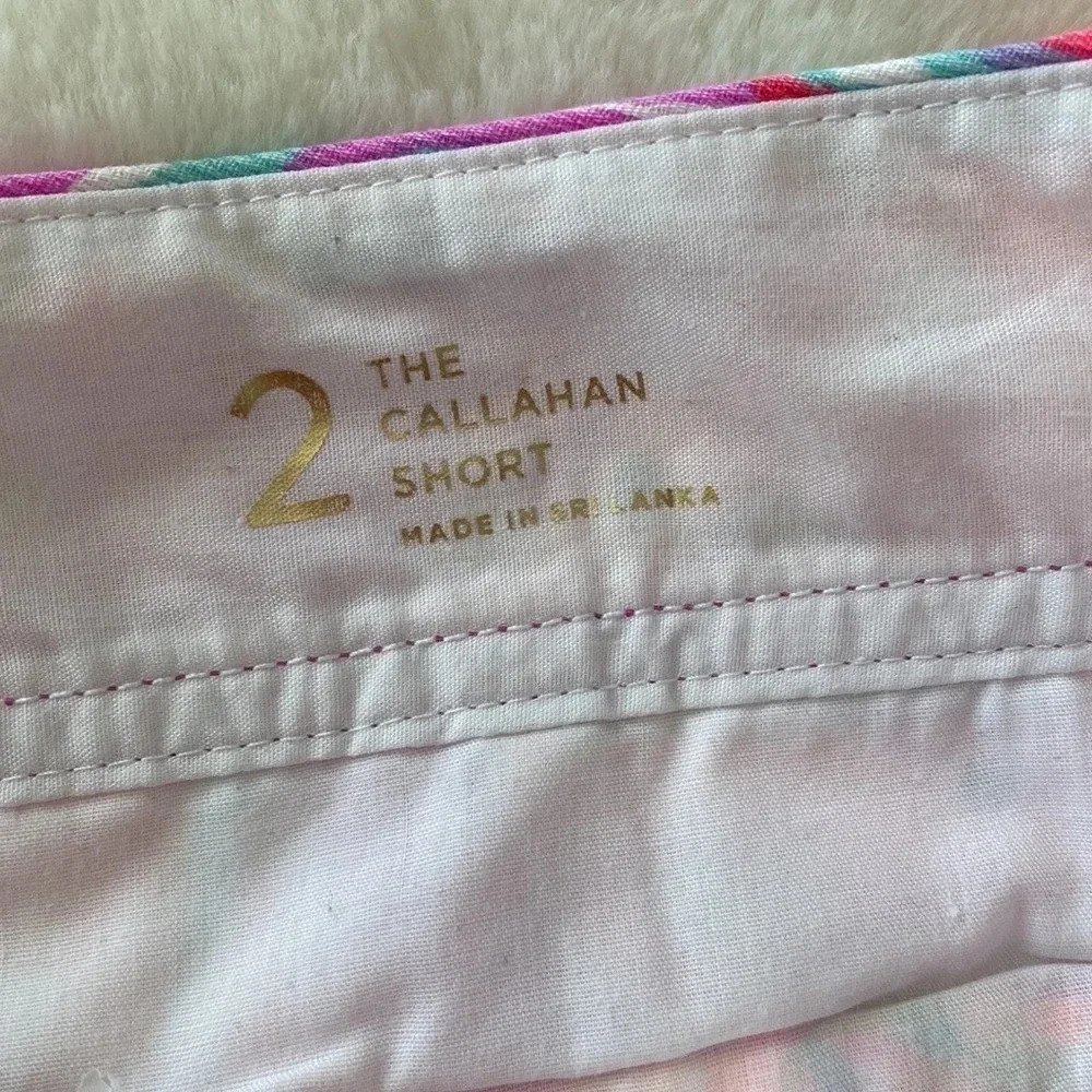 Lilly Pulitzer Callahan Purple Pink Palmetto Leaf Shorts Mid Rise Sz 2 - Picture 6 of 9